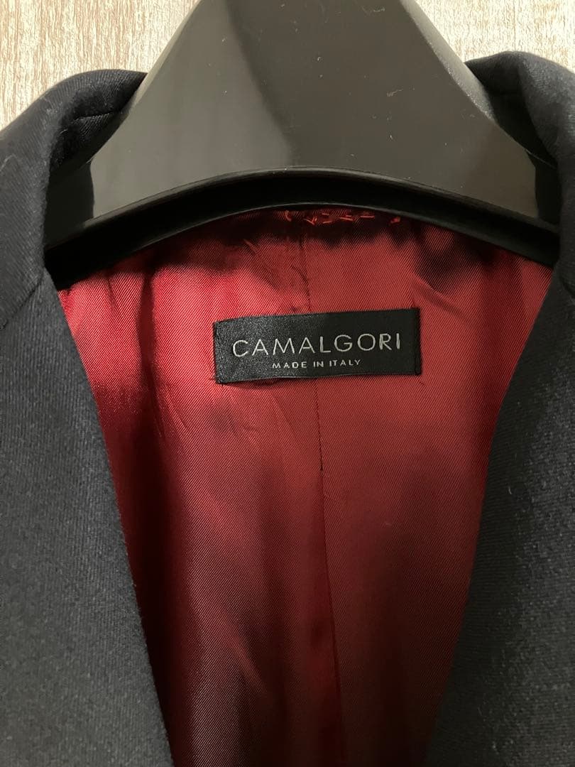 イタリア製 CAMALGORI カマルゴリ パンツスーツ 濃紺 ゆったりサイズ