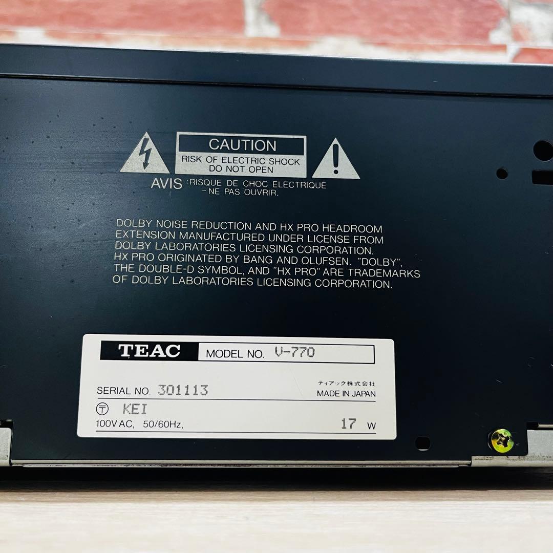 K3272【TEAK】カセットデッキ V-770（1986年発売）