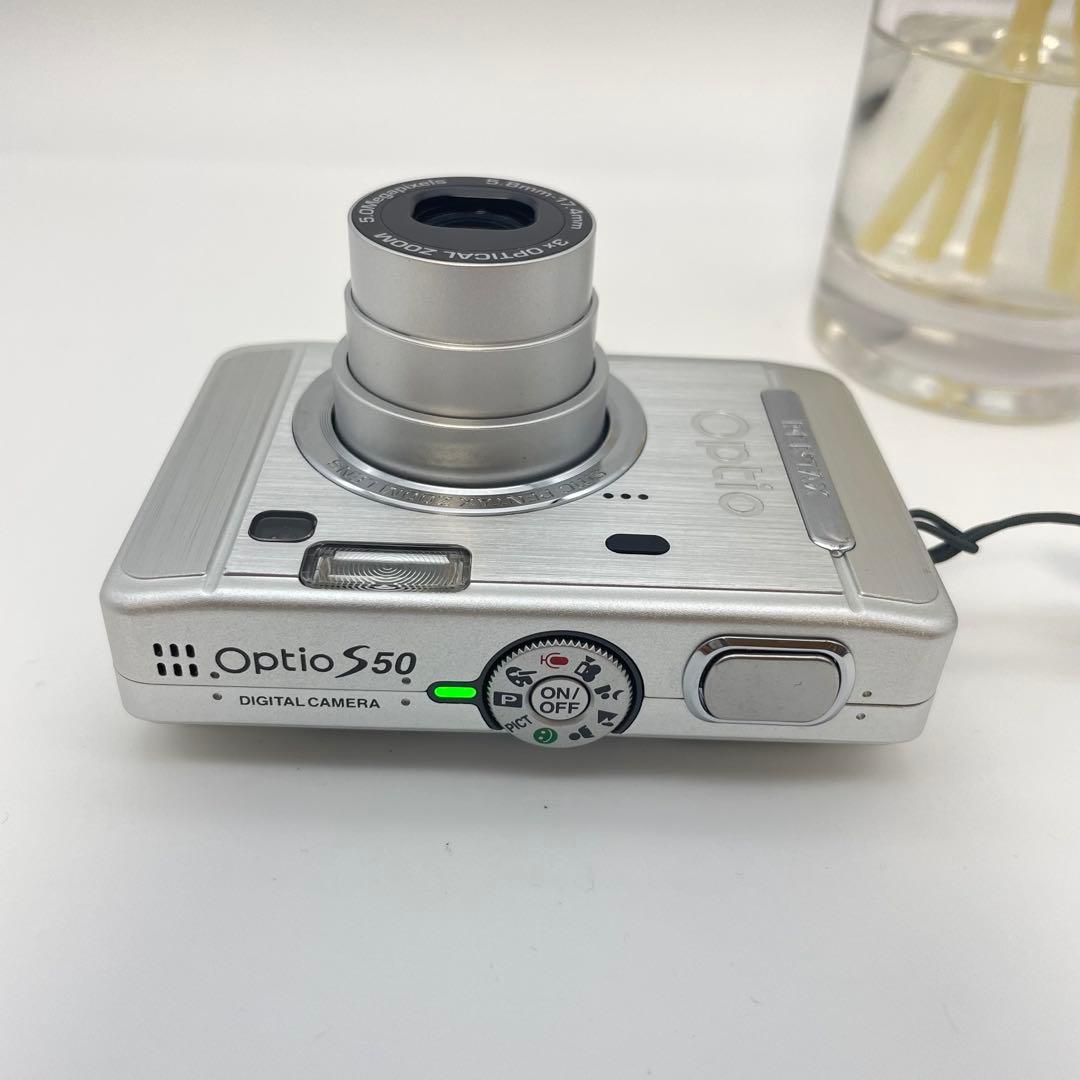 動作確認済✨PENTAX Optio s50✨スマホ転送OK 単三電池 可愛い♪