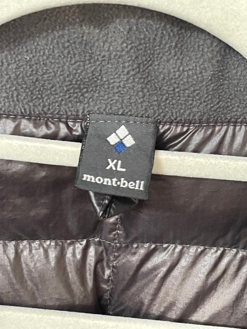 モンベル 半纏 ダウン プリント ハンテン 男女兼用 ダークブラウン XLサイズ