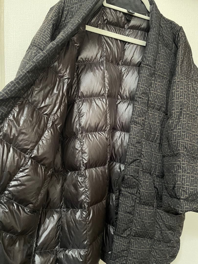 モンベル 半纏 ダウン プリント ハンテン 男女兼用 ダークブラウン XLサイズ