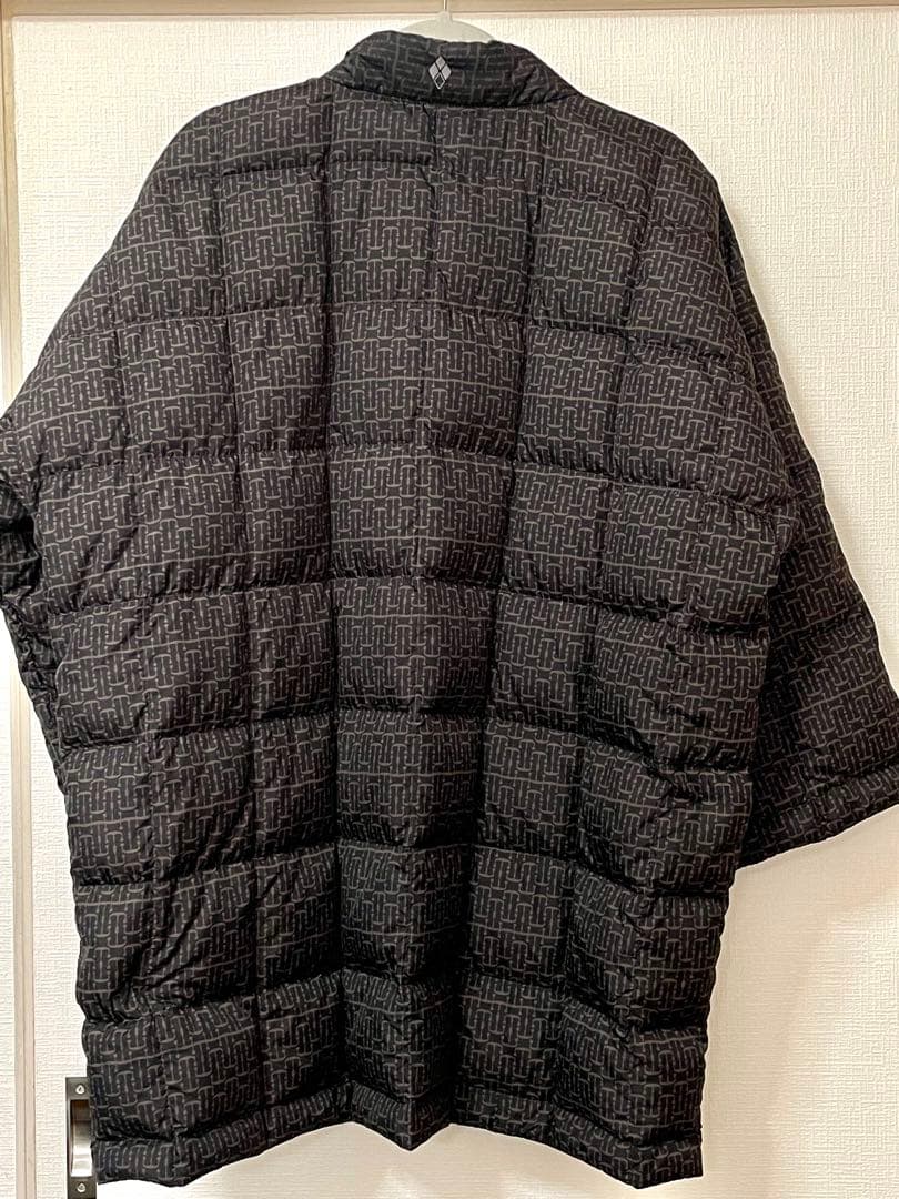 モンベル 半纏 ダウン プリント ハンテン 男女兼用 ダークブラウン XLサイズ