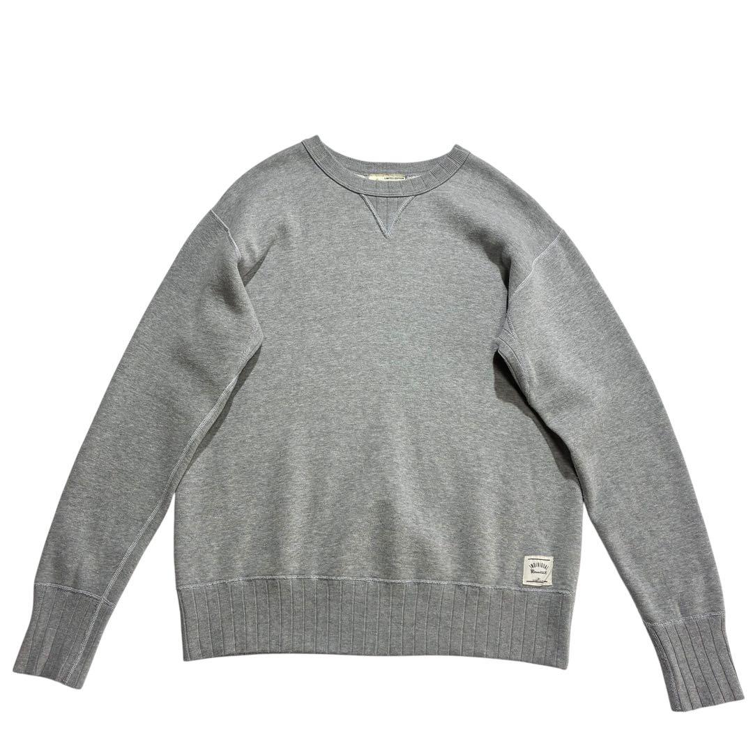 TWO MOON 両V スウェット 44/46 霜降りグレー バックプリント