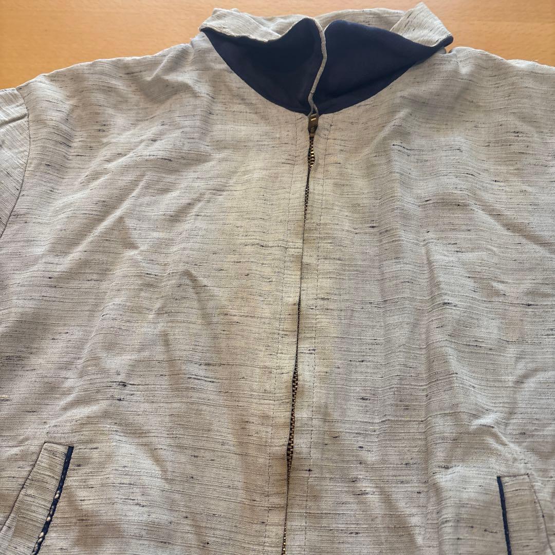 ギャバジャン　カスリ　50s リバーシブル　ジャンク　ヴィンテージ