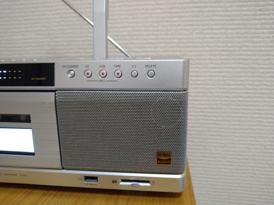 Aurex　Bluetooth対応ハイレゾCDラジカセ　TY-AK2　リモコン付