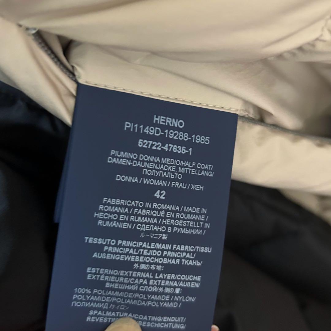 さ*と様 ヘルノ　ダウン　レディース　42 ロングダウン