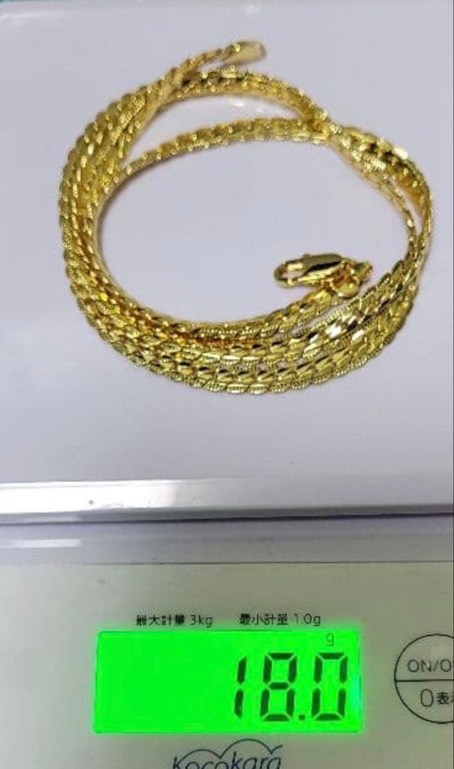 な*か様 V*V様 18K刻印 金ネックレス 18g