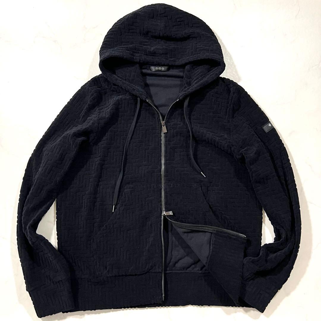 タトラス DOVINO 2024年製 ダブルジップ パーカー 黒 ブラック M