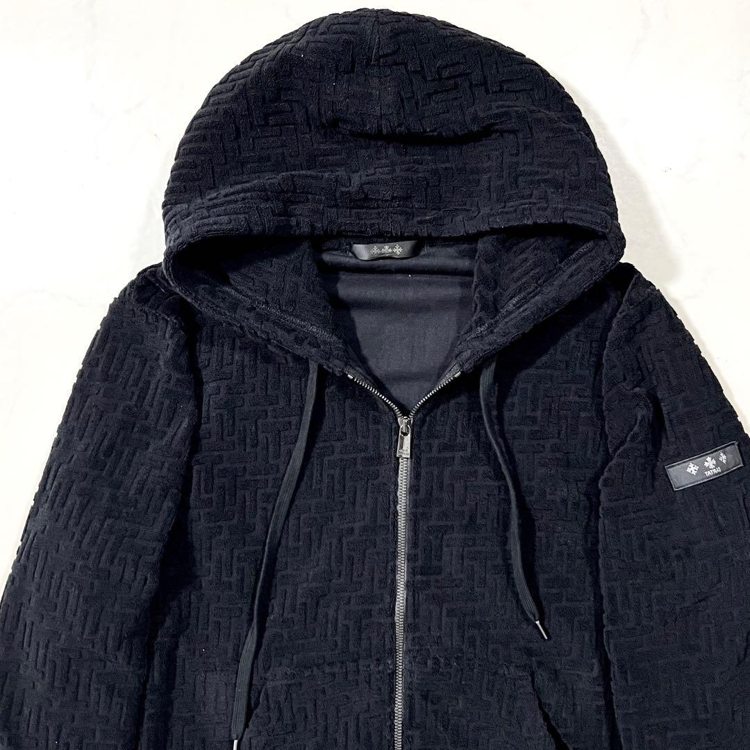 タトラス DOVINO 2024年製 ダブルジップ パーカー 黒 ブラック M