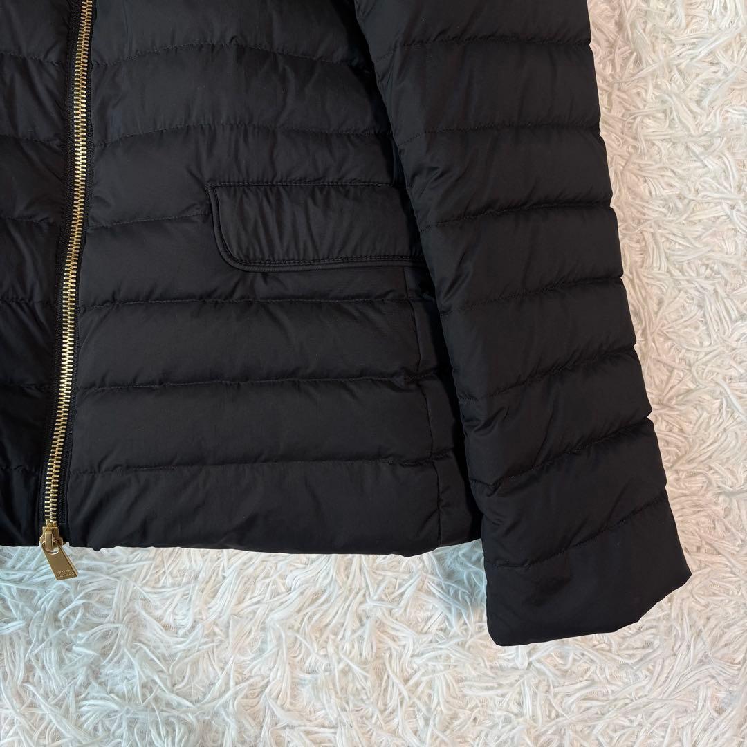 極美品/付属品✨タトラス ダウンジャケット ノコ ノーカラー ゴールドジップ 黒