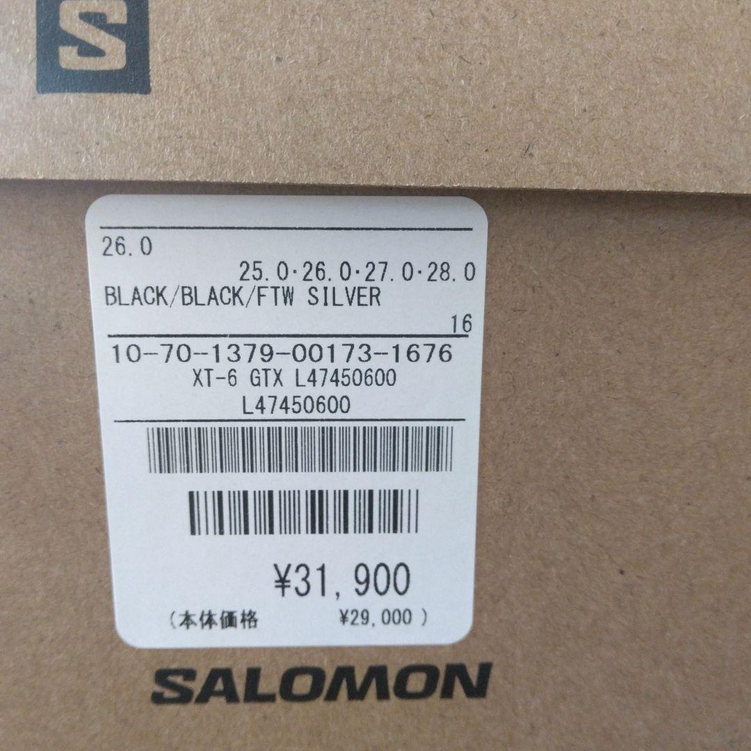 ★【国内正規品・新品】サロモン　XT-6 GTX　L47450600　26.0㎝