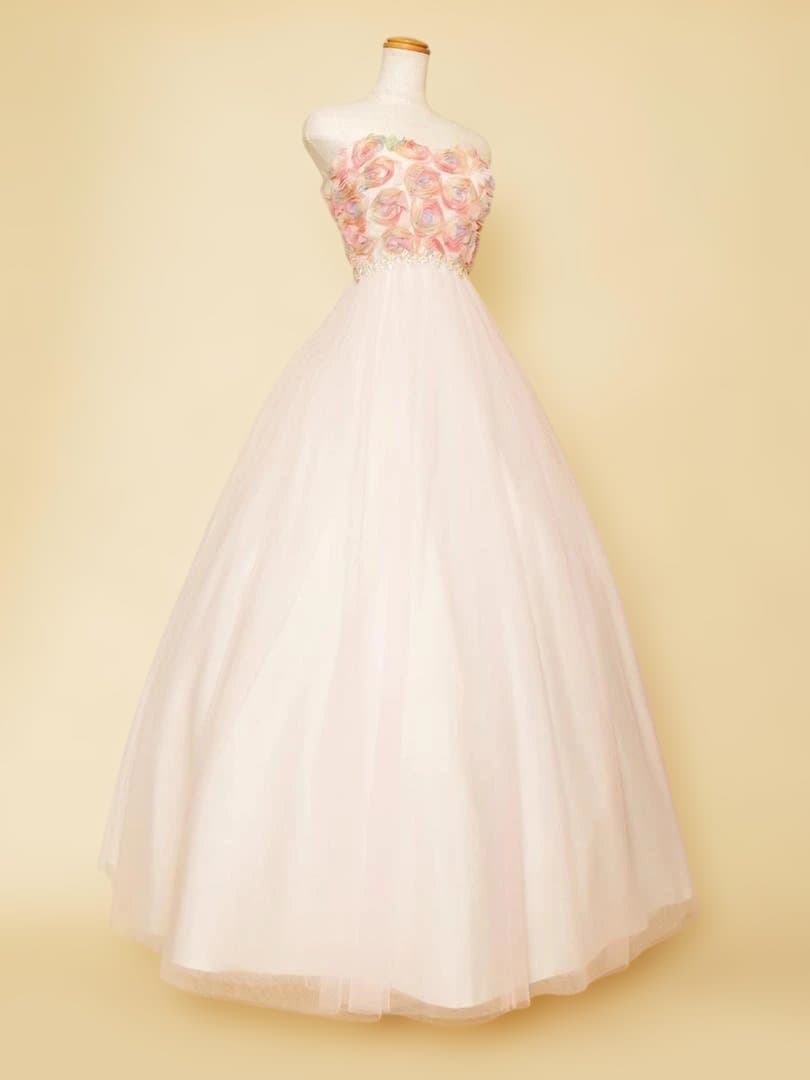 DRESS ROOM AMI　受注生産　カラードレス　フラワーモチーフ