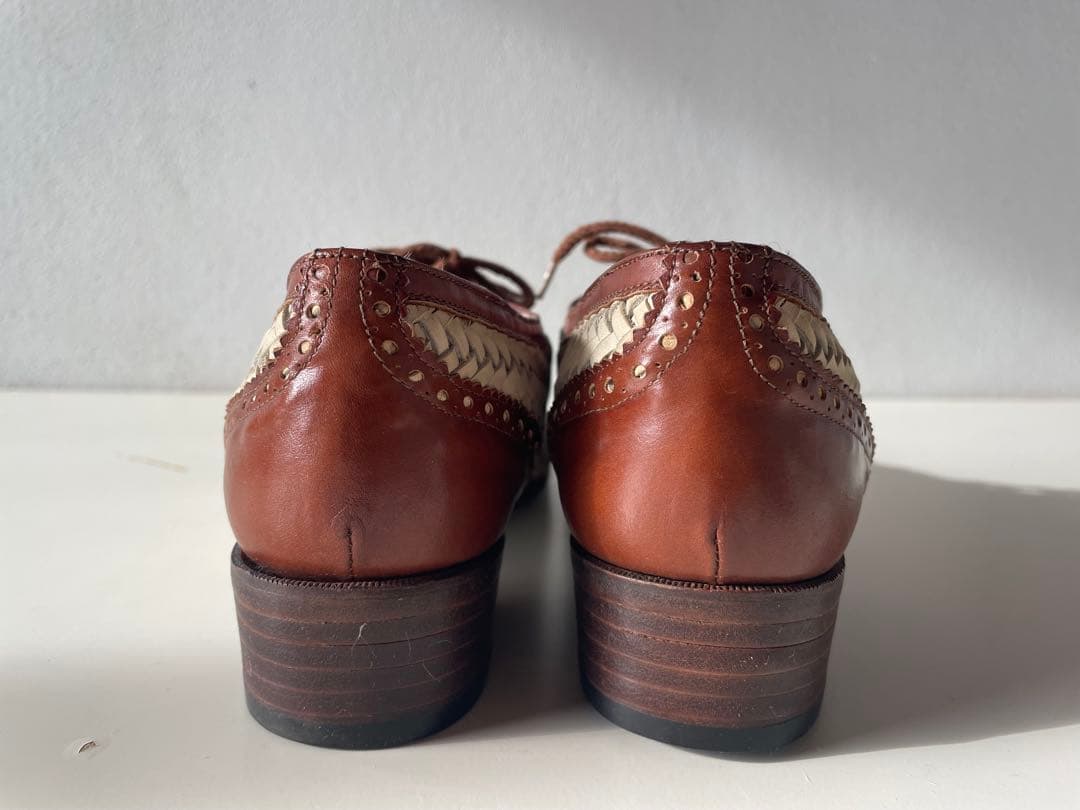 新古品◎伊製　Ralph Lauren ラルフレザーメッシュドレスシューズ 7