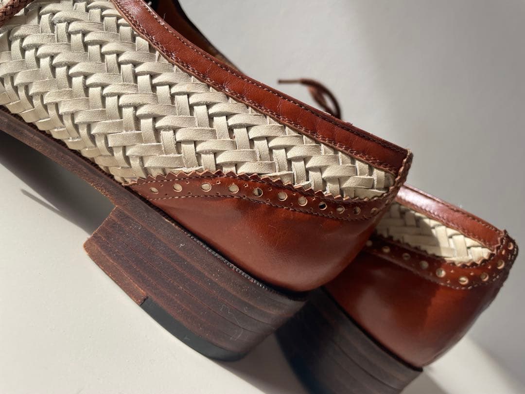 新古品◎伊製　Ralph Lauren ラルフレザーメッシュドレスシューズ 7