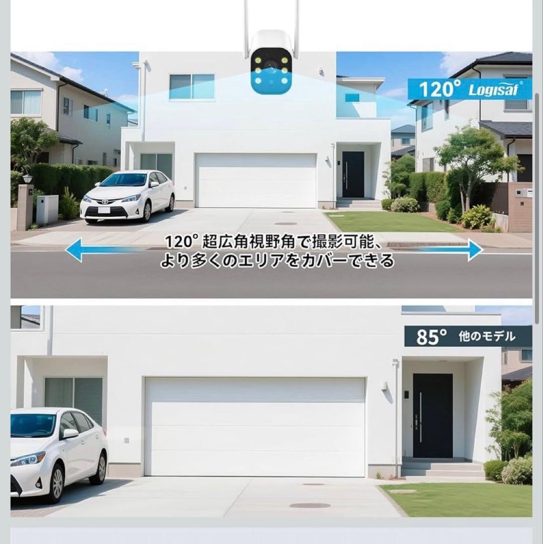 2025年最新500万画素防犯カメラセット2台 モニター付き定価59800円