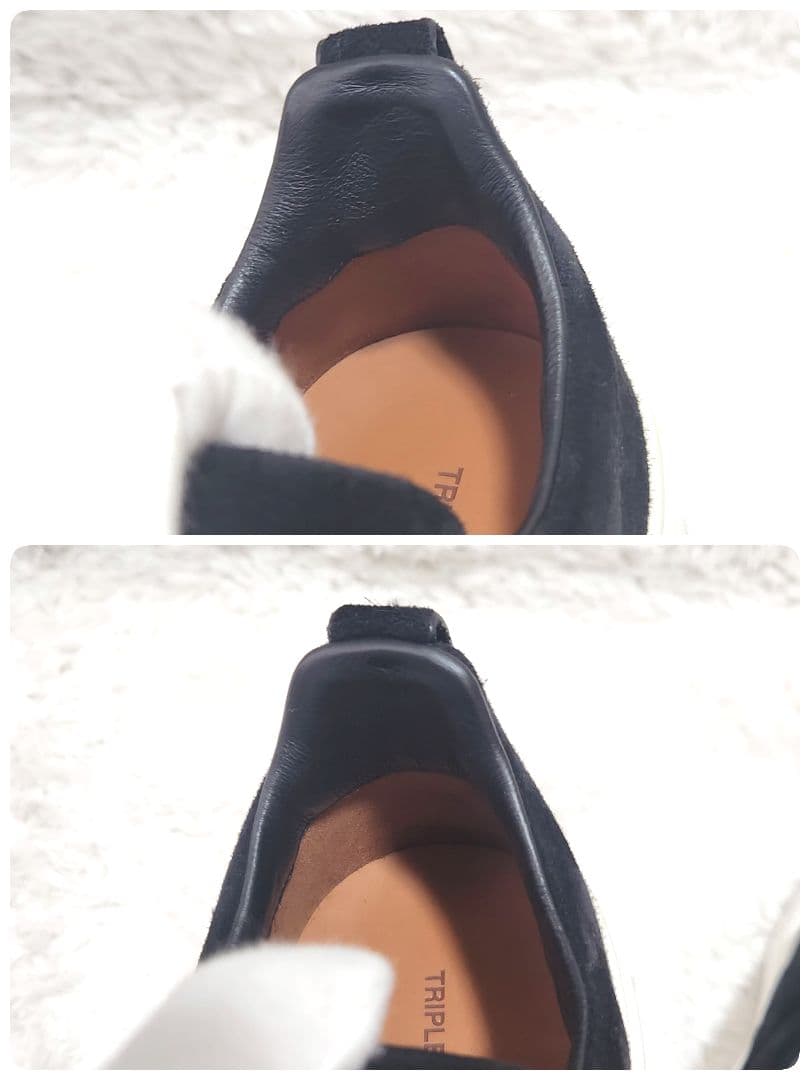 【使用感少】ZEGNA TRIPLE STITCH スウェード スニーカー