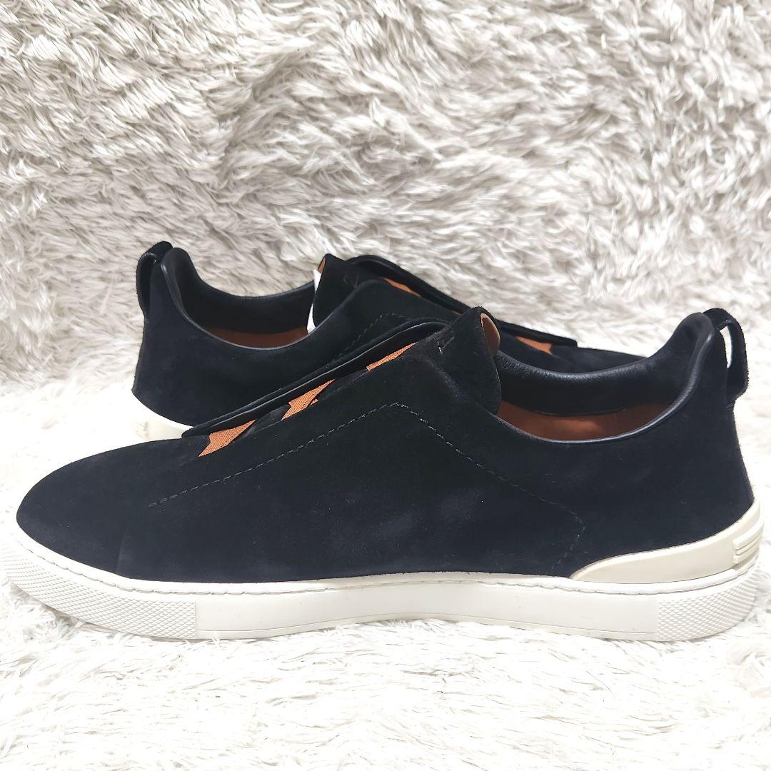 【使用感少】ZEGNA TRIPLE STITCH スウェード スニーカー