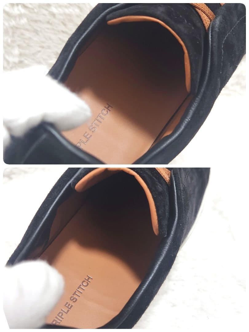 【使用感少】ZEGNA TRIPLE STITCH スウェード スニーカー