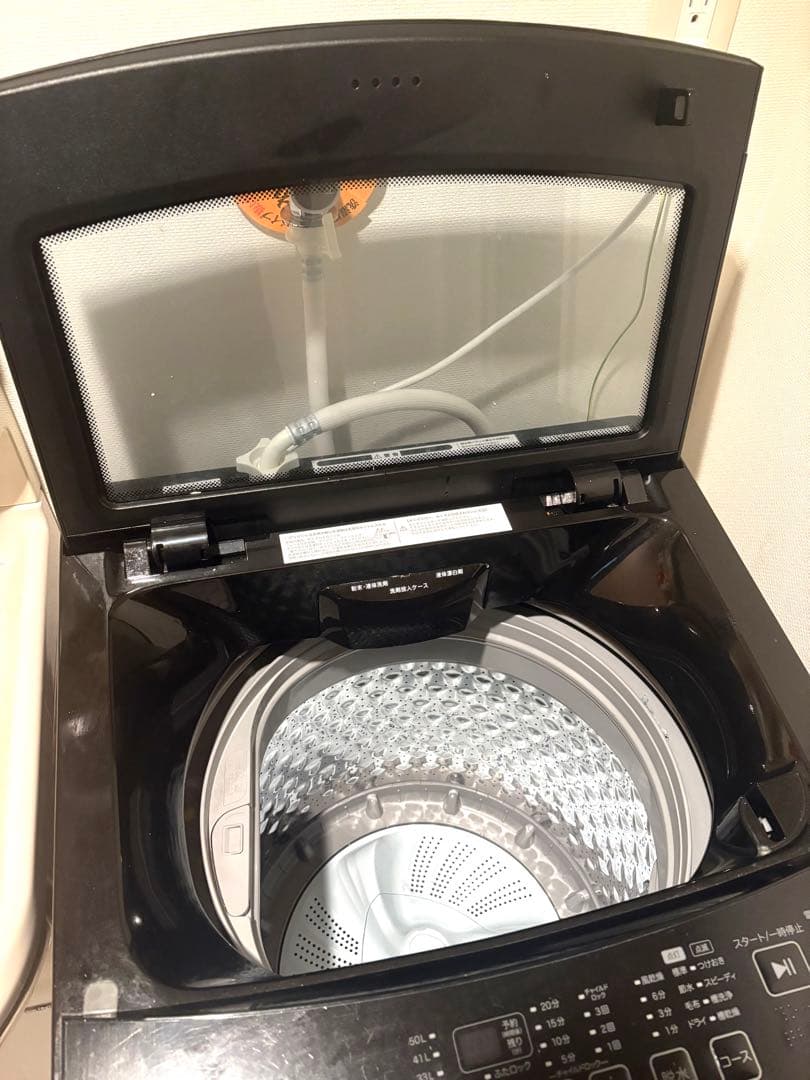 ブラック トップローディング洗濯機