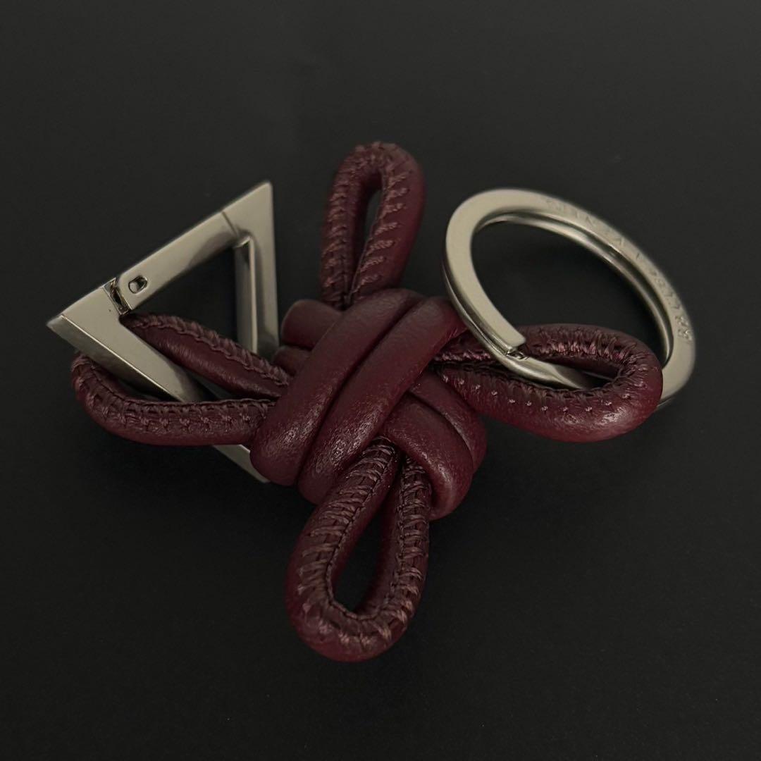 美品 ボッテガヴェネタ キーリング キーホルダー レザー トライアングル