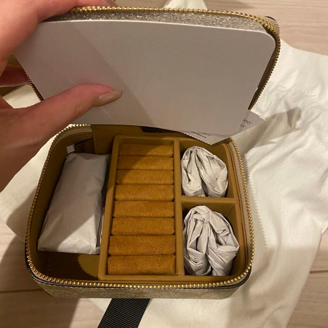 【新品未使用】COACH ラージ ジュエリー ボックス シグネチャー キャンバス