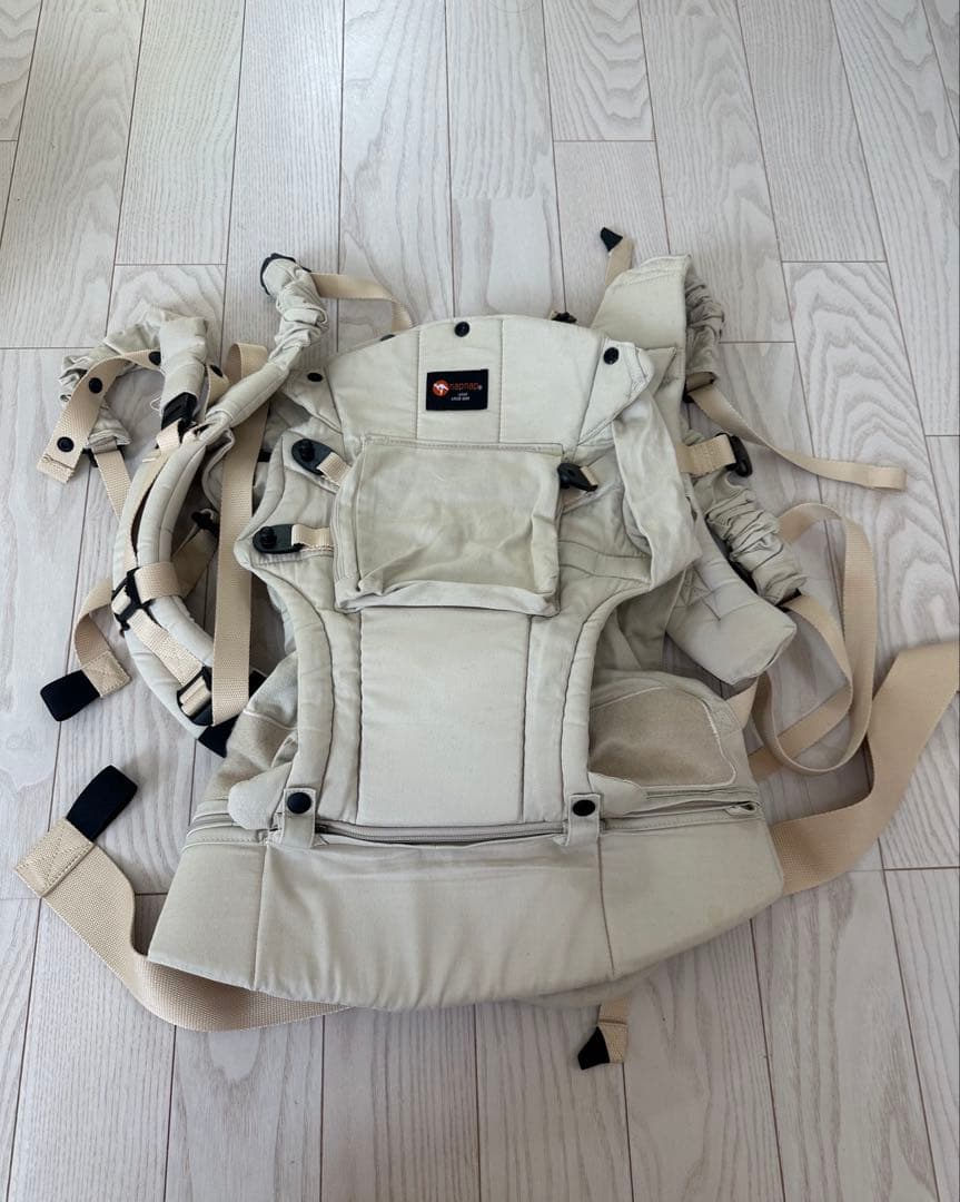napnap 双子用抱っこひも 収納バッグ付き