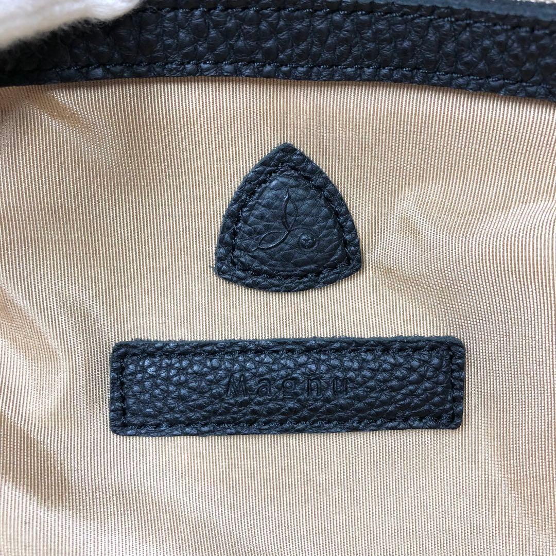 未使用級 Magnu マヌー トートバッグ ボストン 大容量 レザー ブラック