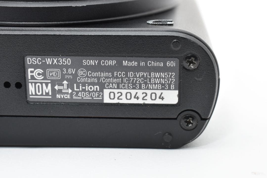 【動作品/Wi-Fi】SONY Cyber-shot DSC-WX350 黒