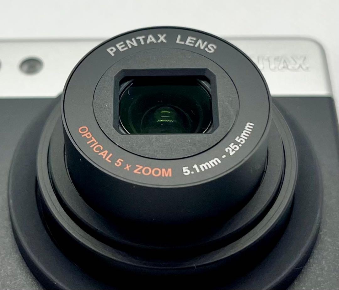 【美品・完品】PENTAX Optio H90 シルバー箱付 CCDコンデジ