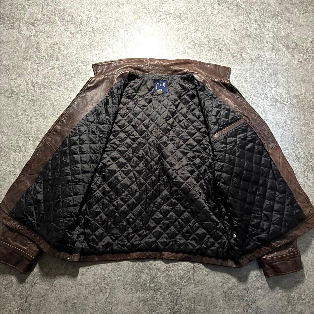 90s vintage old gap レザージャケット　XL シングル　本革