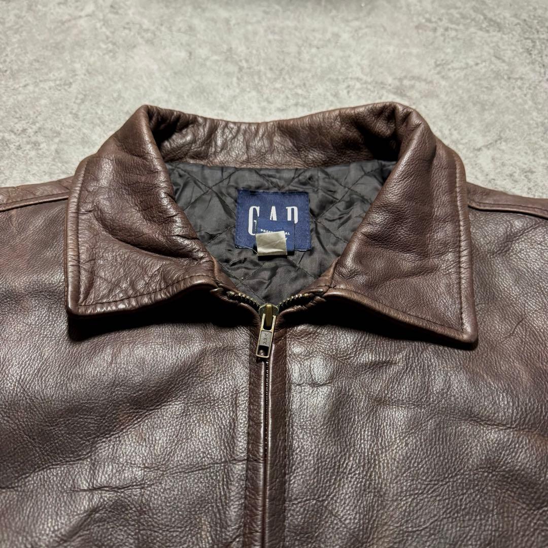 90s vintage old gap レザージャケット　XL シングル　本革