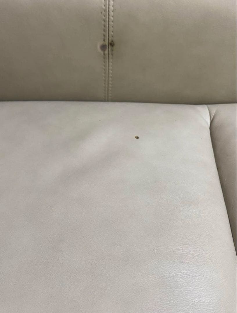 【サンサン】本革3人掛けソファ