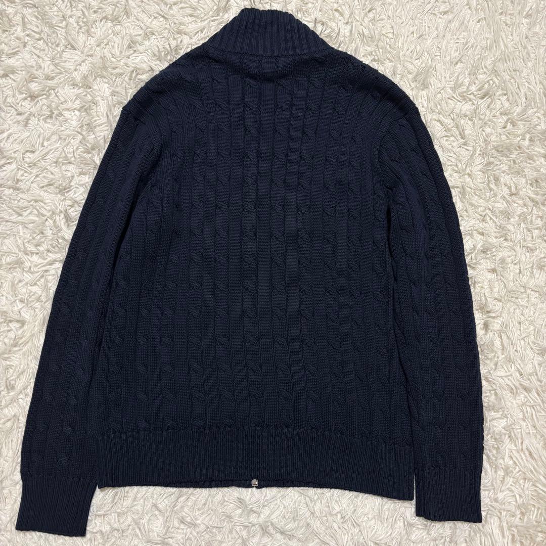 未使用級/XL近年✨ポロラルフローレン ケーブルニット ドライバーズニット 刺繍