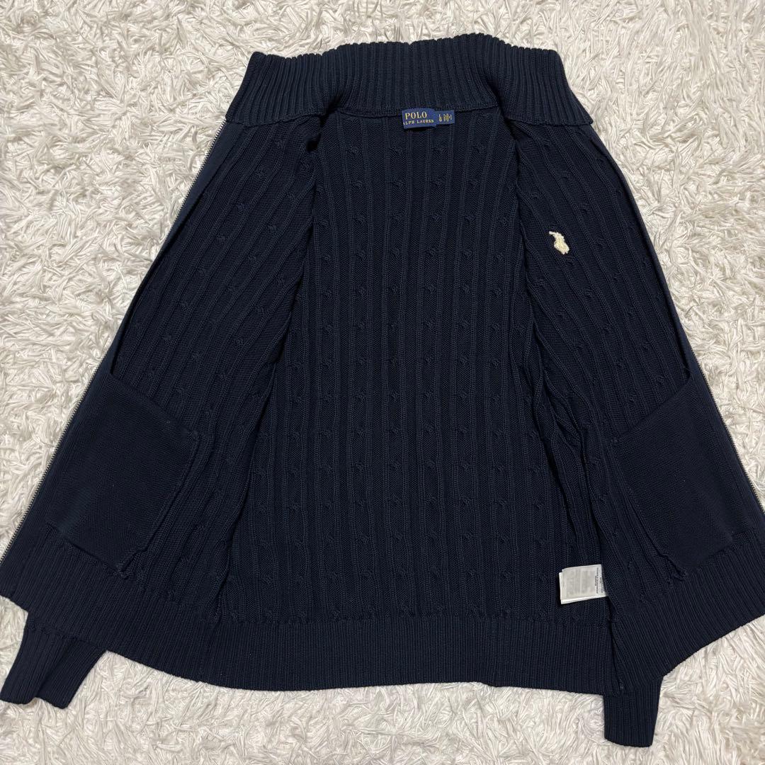 未使用級/XL近年✨ポロラルフローレン ケーブルニット ドライバーズニット 刺繍