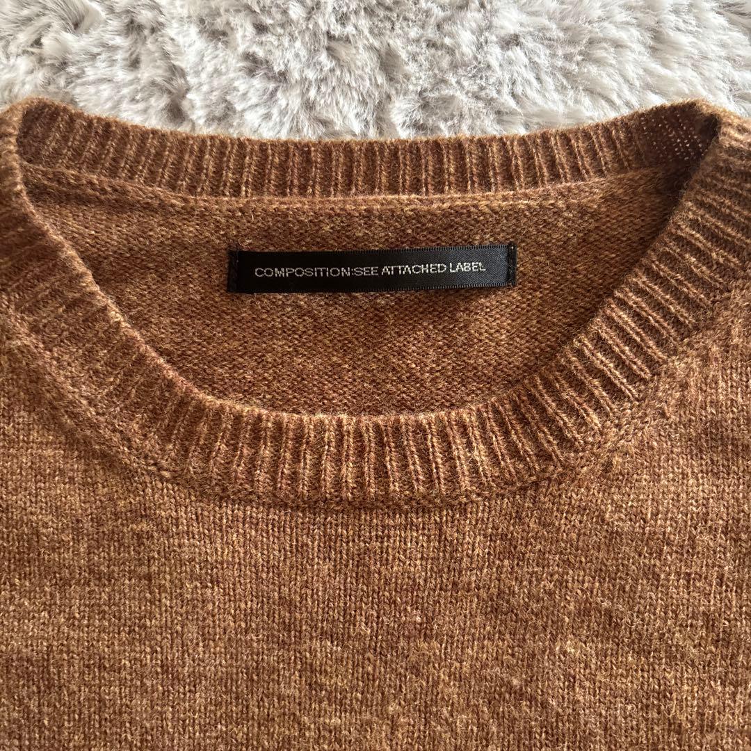 美品　Y's キャメル　ポケット　ニット　セーター