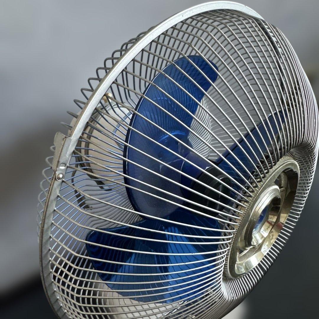 ヴィンテージ　SANYO スタンドファン 青 3枚羽根