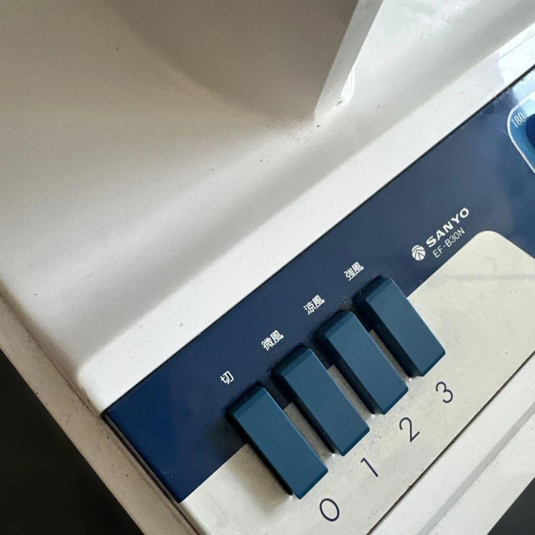 ヴィンテージ　SANYO スタンドファン 青 3枚羽根