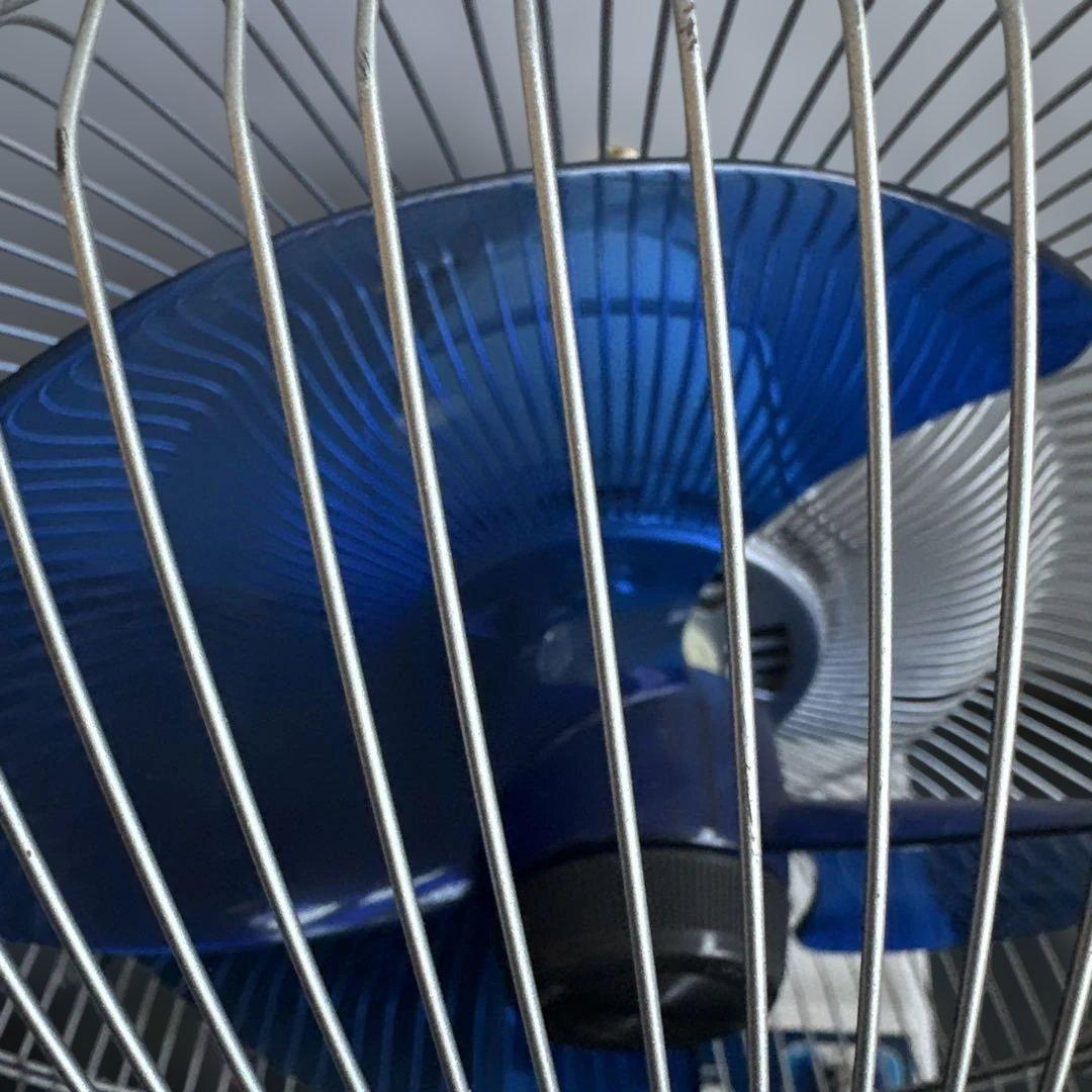 ヴィンテージ　SANYO スタンドファン 青 3枚羽根