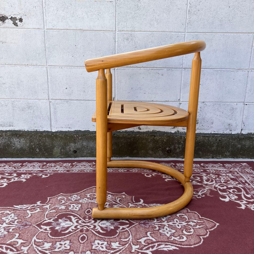 古家具ビンテージ品◾️National 木製家具 アームチェア 木製チェア B