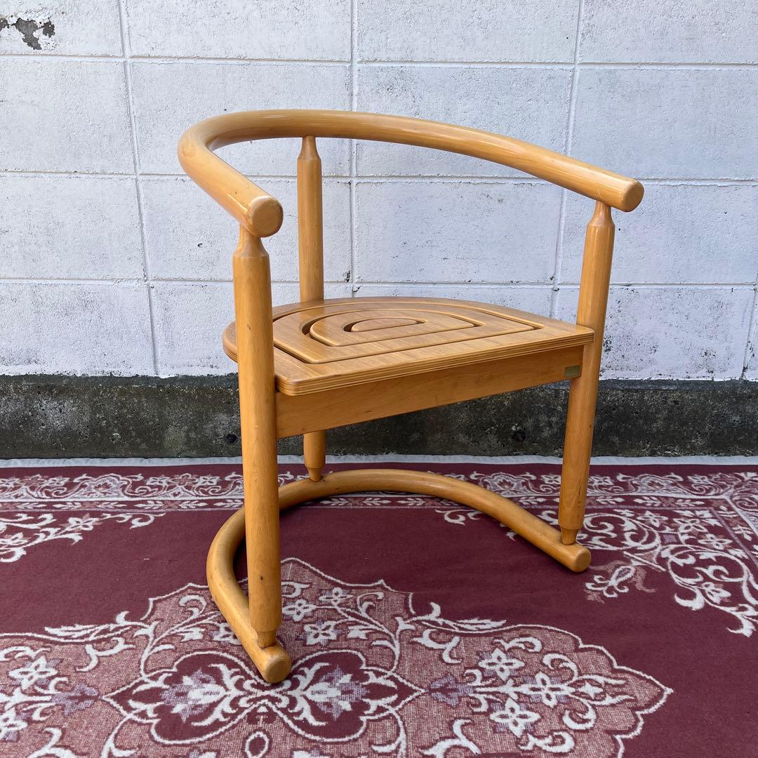 古家具ビンテージ品◾️National 木製家具 アームチェア 木製チェア B