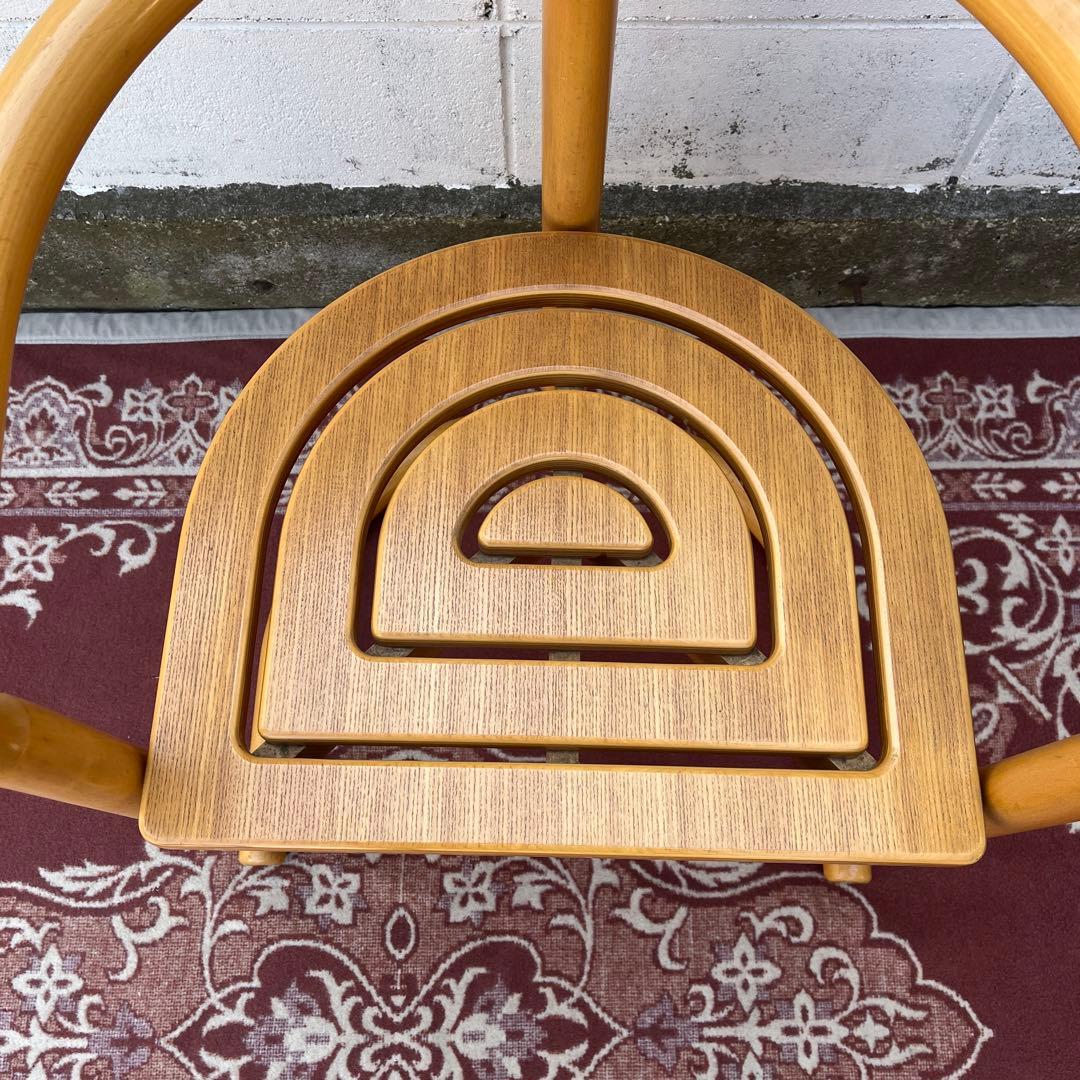 古家具ビンテージ品◾️National 木製家具 アームチェア 木製チェア B