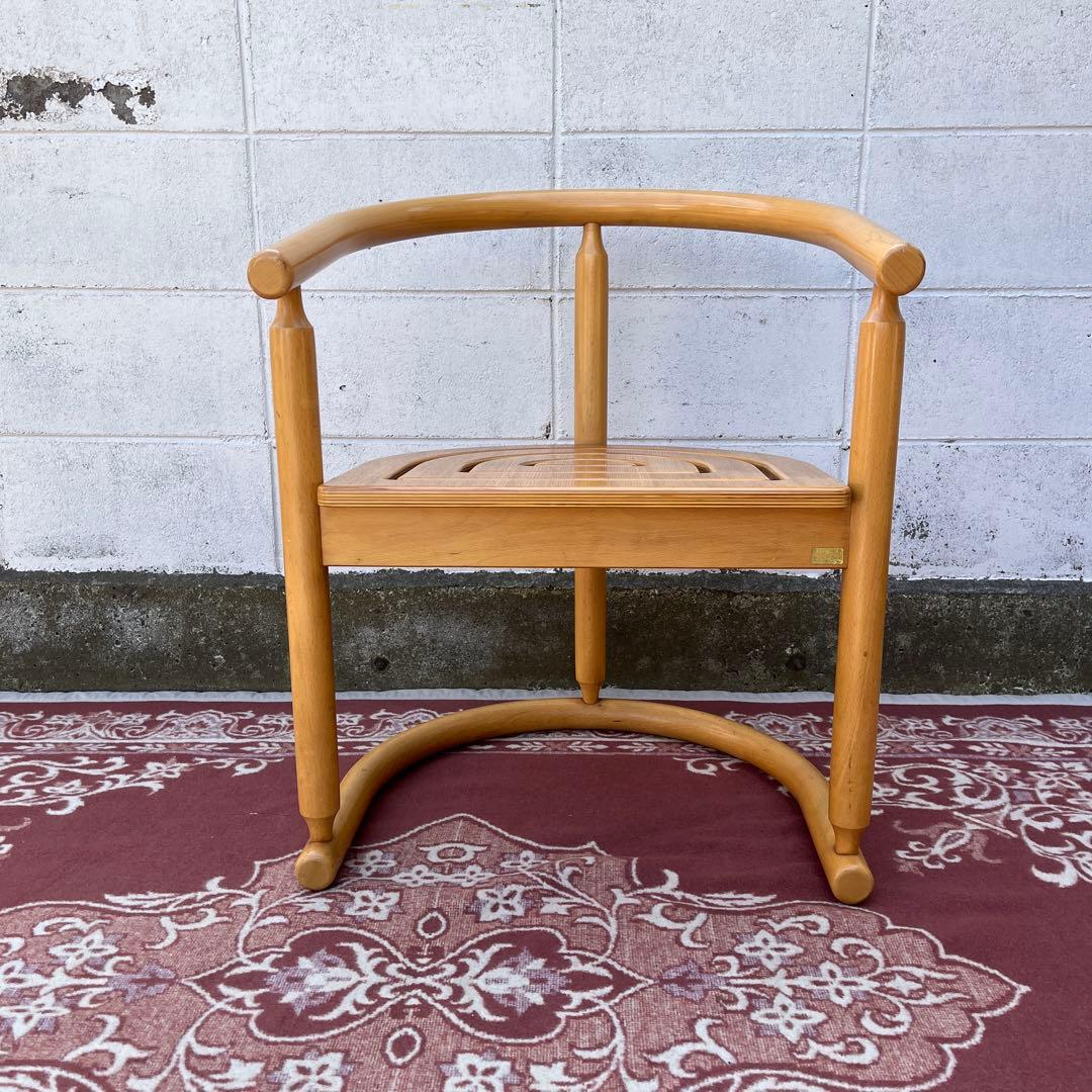 古家具ビンテージ品◾️National 木製家具 アームチェア 木製チェア B