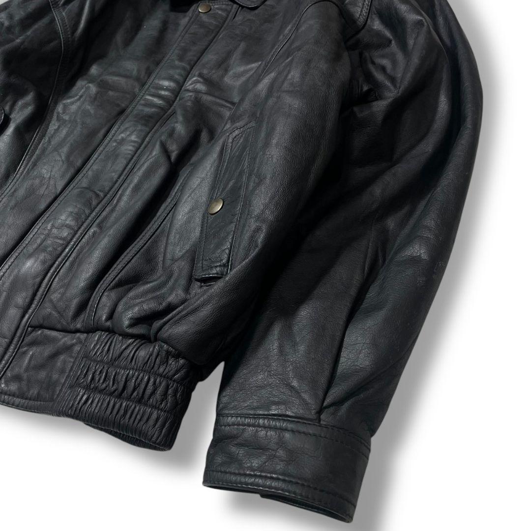 90s A-2 本革 リアルレザー 短丈 ボンバーフライト ブルゾン ジャケット