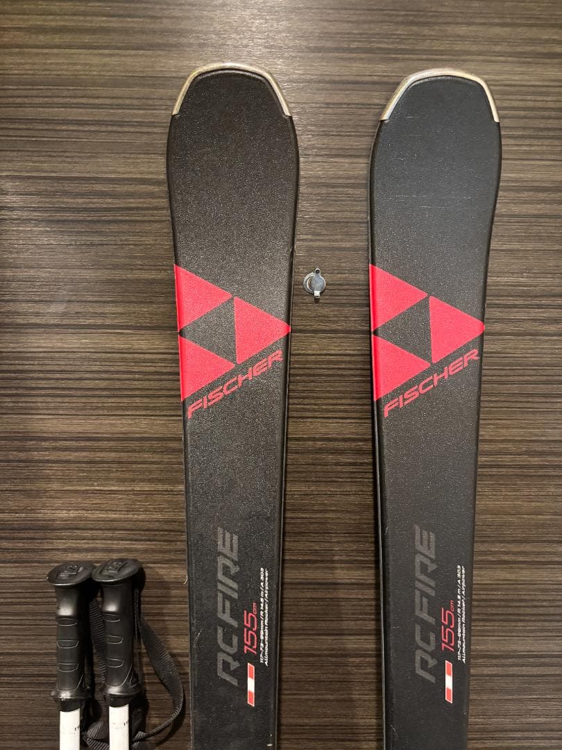 スキー板 フィッシャー155cm ストック 110cm スキーケース セット