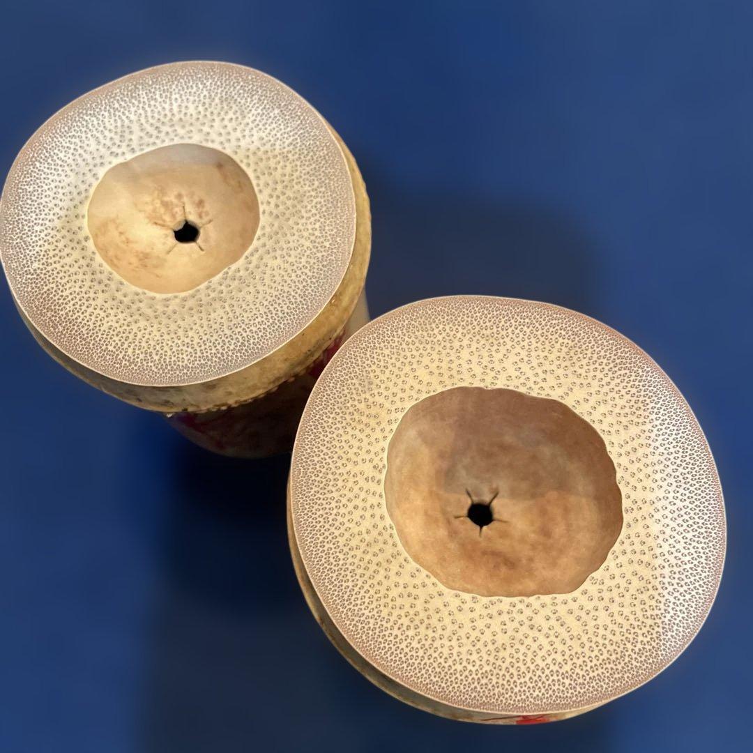 【竹田 益州】(和尚)花押・箱書『竹蓋置 一双』【高野 宗陵】(作)共箱※美品