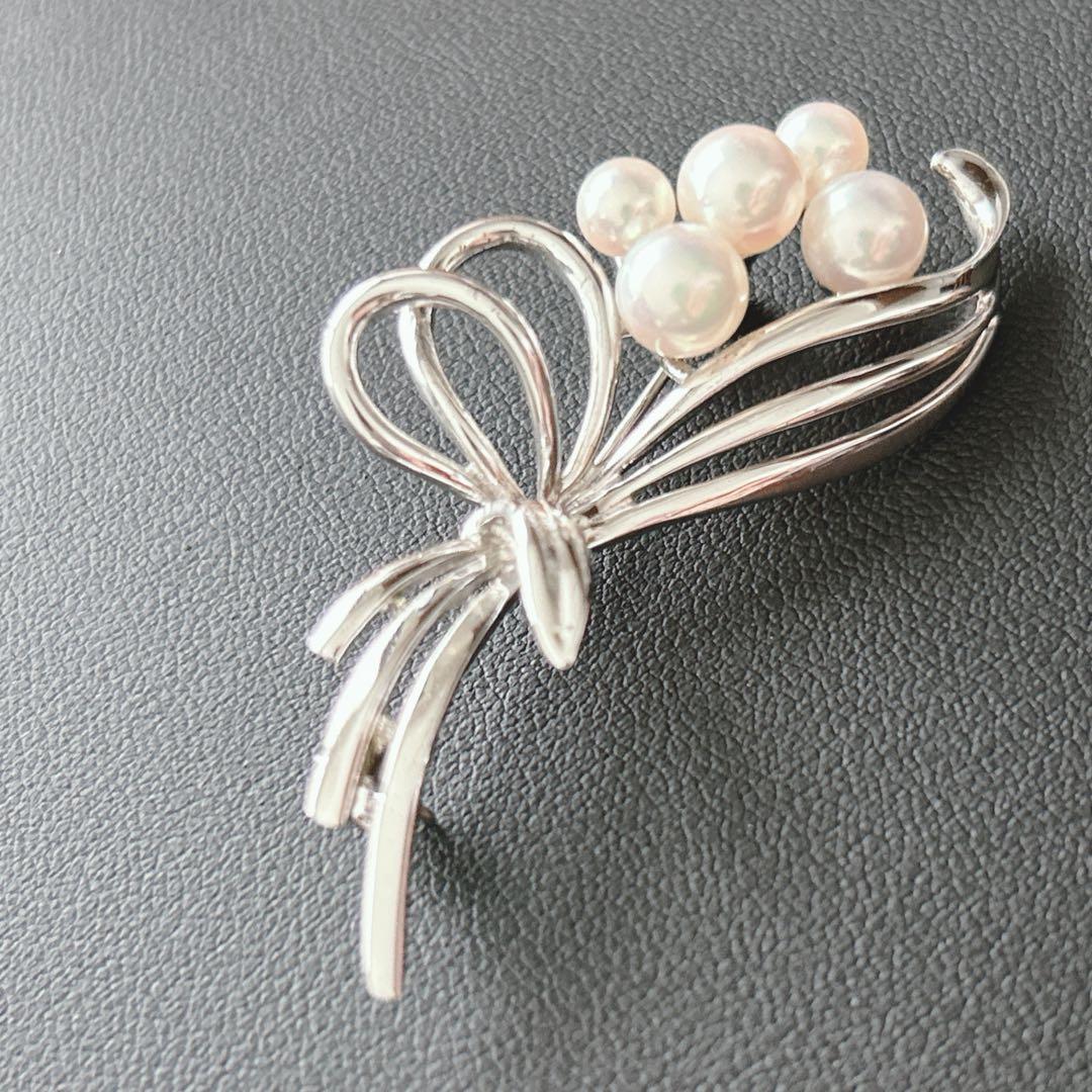 美品　MIKIMOTO アコヤ真珠　ブローチ　コサージュ　本真珠　パール　高級