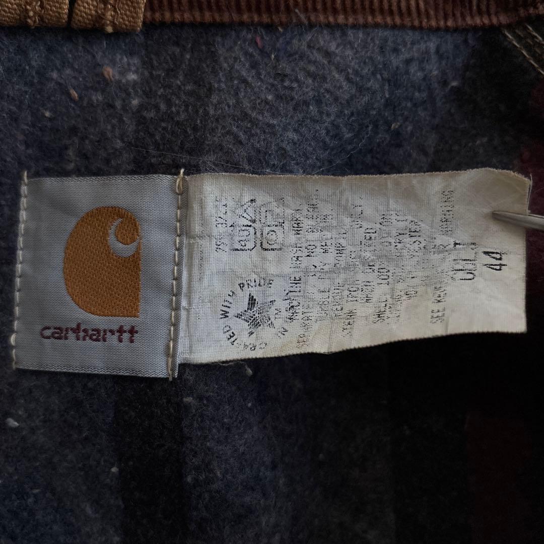 90's■USA製■carhartt【44】デトロイトジャケット ブラウン 短丈