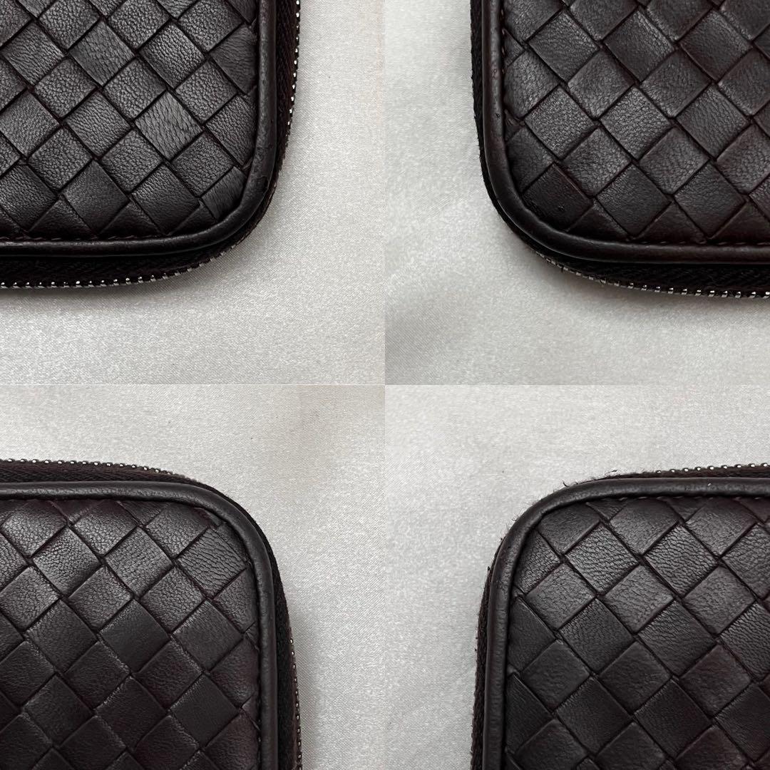 ◇極美品◇ボッテガヴェネタ　長財布　ラウンドジップ　ダークブラウン　レザー