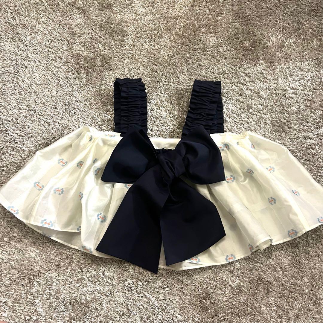 極美品＊shiroconマーガレットバックリボンキャミ【2024SM yori