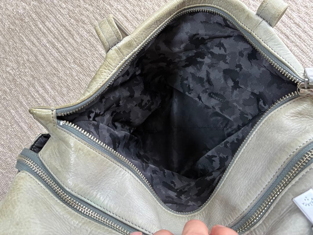 aniary グレー トートバッグ 取り外し可能ストラップ